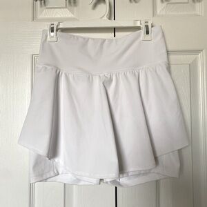 White tennis pickleball skort